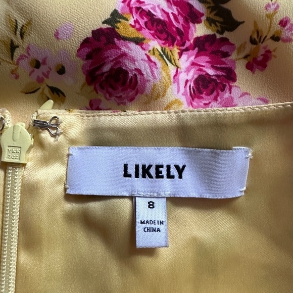 LIKELY Quinn Mini Dress Snapdragon Multi Color Floral Print. Size 8‎ - Picture 5 of 5